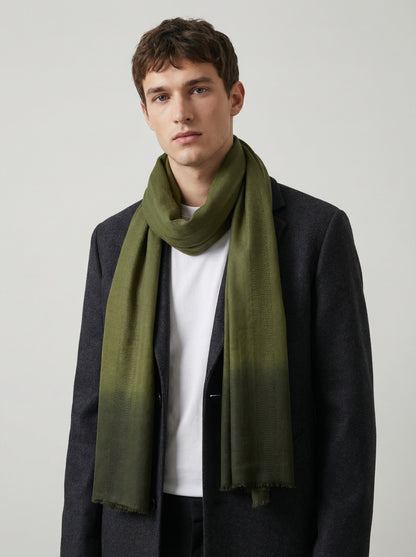 Dark Moss Green Tagelmust | Lightweight Nomad Travel Scarf