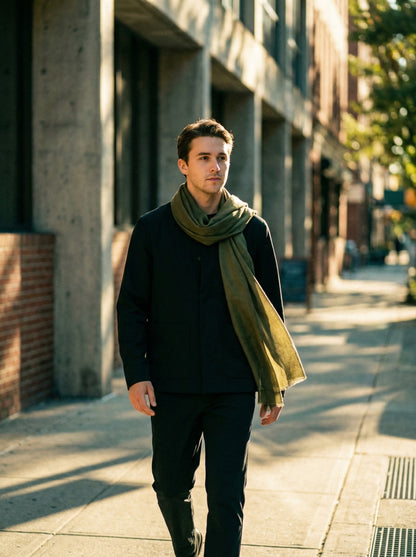 Dark Moss Green Tagelmust | Lightweight Nomad Travel Scarf