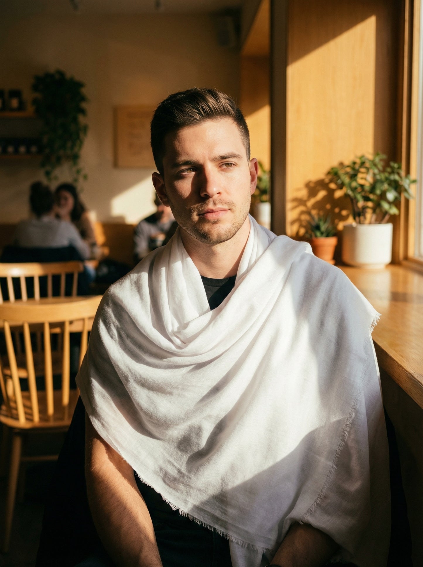 Ghost White Tagelmust | Lightweight Nomad Travel Scarf