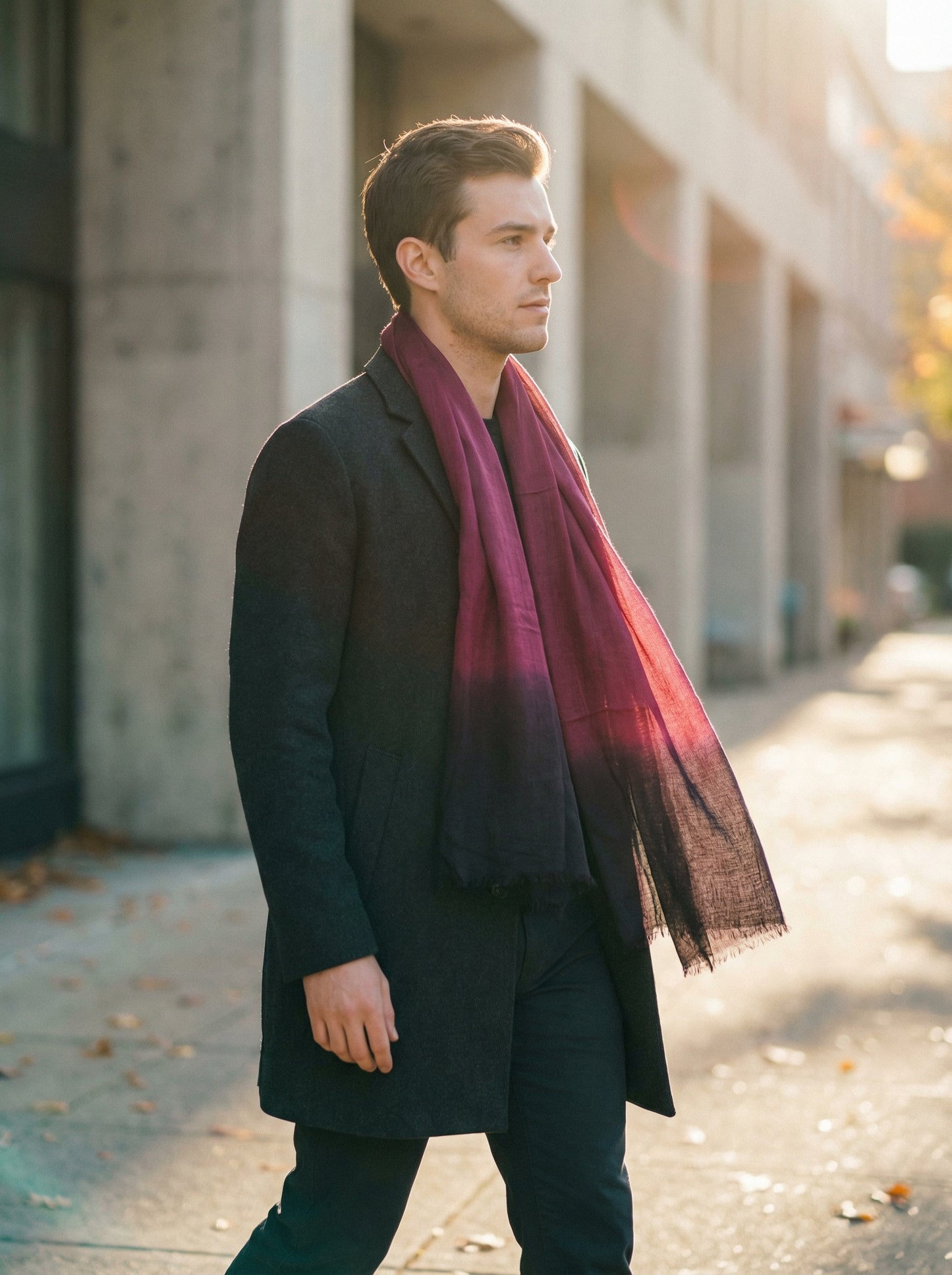 Dyed Amaranth Purple Tagelmust | Lightweight Nomad Travel Scarf