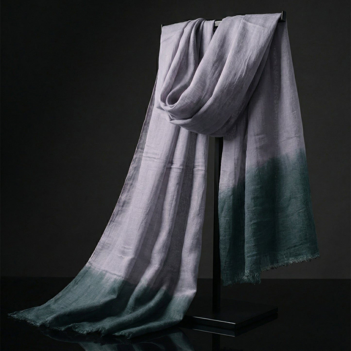 Tagelmust, gefärbtes Taupe-Grau | Leichter Nomaden-Reiseschal