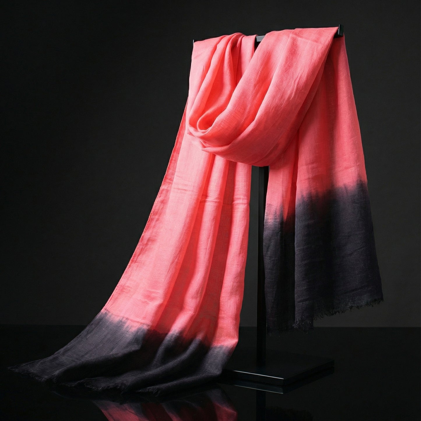 Dyed Rose Pompadour Tagelmust | Lightweight Nomad Travel Scarf