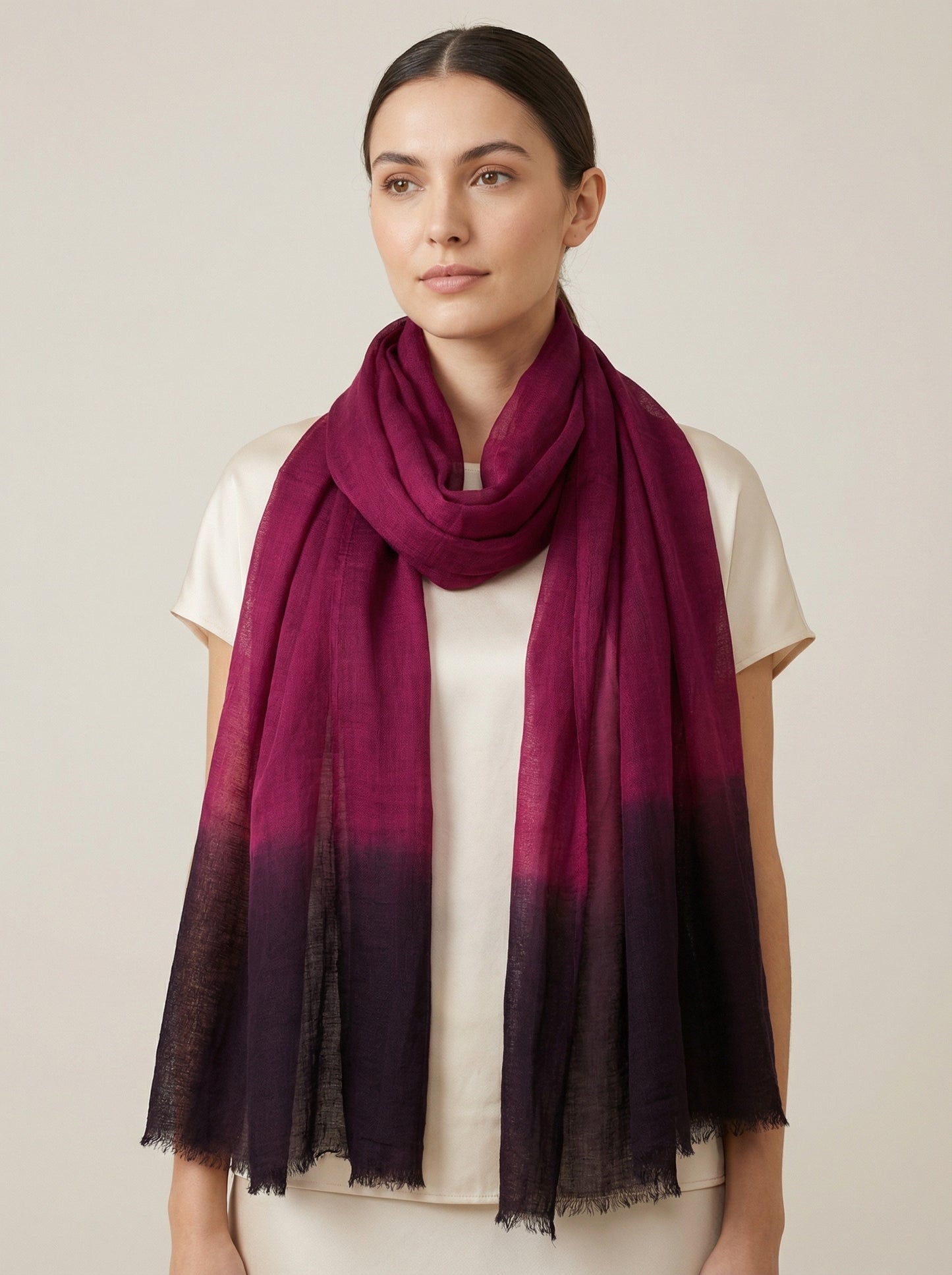 Dyed Amaranth Purple Tagelmust | Lightweight Nomad Travel Scarf