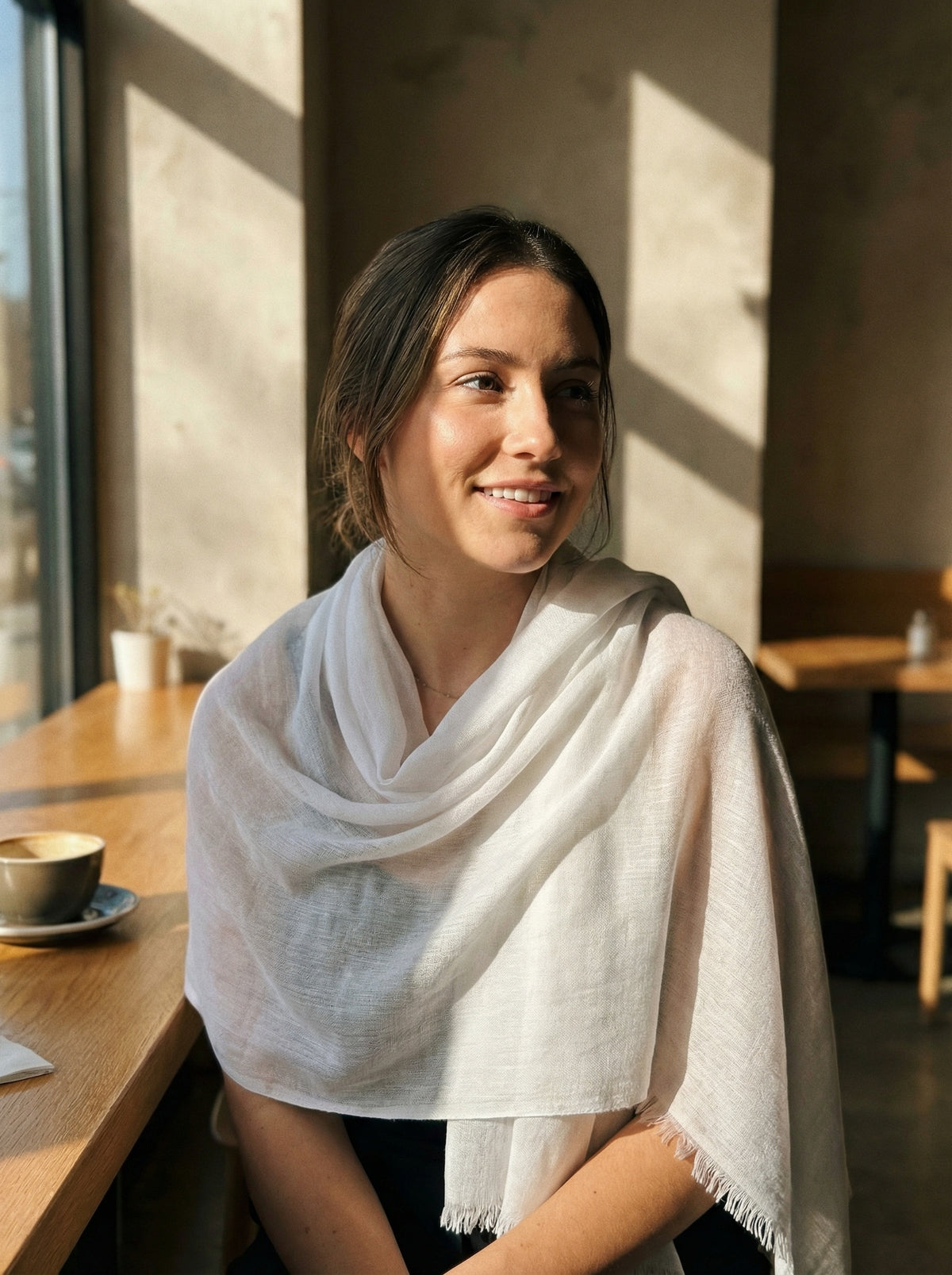 Ghost White Tagelmust | Lightweight Nomad Travel Scarf